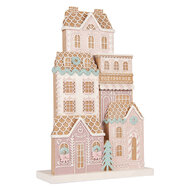Clayre &amp; Eef | Decoratie Huis Bruin Groen 26x10x40 cm | 6PR6348