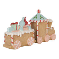 Clayre &amp; Eef | Decoratie Trein Bruin Roze 23x5x12 cm | 6PR6351