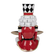 Clayre &amp; Eef | Decoratie Notenkraker met schaal Rood Goudkleurig 26x21x32 cm | 6PR6375