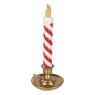 Clayre &amp; Eef | Decoratie kaars Goudkleurig Wit 12x11x26 cm | 6PR6407