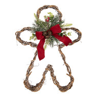 Clayre &amp; Eef | Decoratie peperkoekpop Bruin Groen 31x11x41 cm | 6RO0615