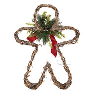 Clayre &amp; Eef | Decoratie peperkoekpop Bruin Groen 31x11x41 cm | 6RO0615