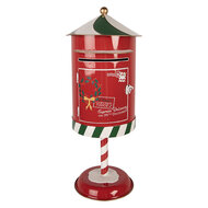 Clayre &amp; Eef | Brievenbus Rood Groen &oslash; 24x58 cm | 6Y6061
