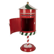 Clayre &amp; Eef | Brievenbus Rood Groen &oslash; 24x58 cm | 6Y6061