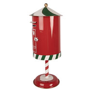 Clayre &amp; Eef | Brievenbus Rood Groen &oslash; 24x58 cm | 6Y6061