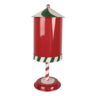 Clayre &amp; Eef | Brievenbus Rood Groen &oslash; 24x58 cm | 6Y6061