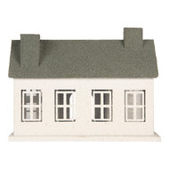 Clayre &amp; Eef | Decoratie Huis Wit Groen 31x23x32 cm | 6Y6067