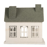 Clayre &amp; Eef | Decoratie Huis Wit Groen 26x17x26 cm | 6Y6068
