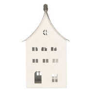 Clayre &amp; Eef | Decoratie Huis Wit Groen 20x20x39 cm | 6Y6069