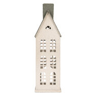 Clayre &amp; Eef | Decoratie Huis Wit Groen 17x8x38 cm | 6Y6072