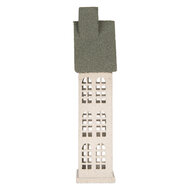 Clayre &amp; Eef | Decoratie Huis Wit Groen 17x8x38 cm | 6Y6072