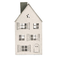 Clayre &amp; Eef | Decoratie Huis Wit Groen 16x9x32 cm | 6Y6077