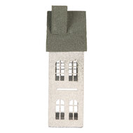 Clayre &amp; Eef | Decoratie Huis Wit Groen 16x9x32 cm | 6Y6077