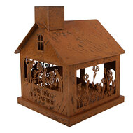 Clayre &amp; Eef | Decoratie Huis Bruin 17x17x22 cm | 6Y6081