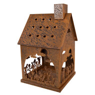 Clayre &amp; Eef | Decoratie Huis Bruin 17x17x28 cm | 6Y6083