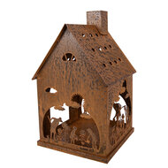 Clayre &amp; Eef | Decoratie Huis Bruin 17x17x28 cm | 6Y6083