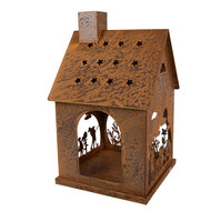 Clayre &amp; Eef | Decoratie Huis Bruin 17x17x28 cm | 6Y6083
