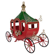 Clayre &amp; Eef | Decoratie Koets Rood Groen 38x16x33 cm | 6Y6219