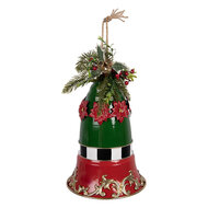 Clayre &amp; Eef | Bel Decoratief Rood Groen &oslash; 24x36 cm | 6Y6221