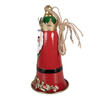 Clayre &amp; Eef | Bel Decoratief Rood Wit &oslash; 13x26 cm | 6Y6222