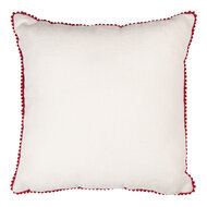 Clayre &amp; Eef | Kussen gevuld Beige Rood 40x40x4 cm | KG023.179