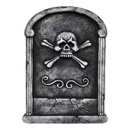 Clayre &amp; Eef | Decoratie Grafsteen Halloween Grijs 35x3x55 cm | 66943