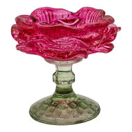 Clayre &amp; Eef | Glazen Theelichthouder Roze Groen &oslash; 10x9 cm | 6GL5544F
