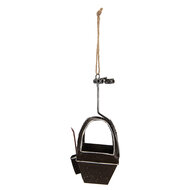 Clayre &amp; Eef | Decoratie Skigondel Grijs 7x7x17 cm | 6Y6047