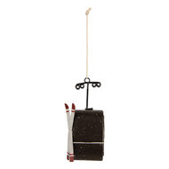 Clayre &amp; Eef | Decoratie Skigondel Grijs Rood 7x5x12 cm | 6Y6048