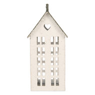 Clayre &amp; Eef | Decoratie Huis Wit Groen 7x8x17 cm | 6Y6073