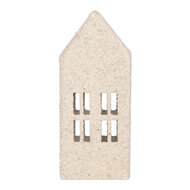 Clayre &amp; Eef | Decoratie Huis Wit Groen 5x4x11 cm | 6Y6074