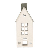 Clayre &amp; Eef | Decoratie Huis Wit Groen 11x11x29 cm | 6Y6076