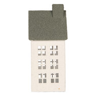 Clayre &amp; Eef | Decoratie Huis Wit Groen 11x11x29 cm | 6Y6076