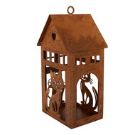 Clayre &amp; Eef | Decoratie Huis Bruin 10x11x20 cm | 6Y6082