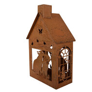Clayre &amp; Eef | Decoratie Huis Bruin 17x10x28 cm | 6Y6084