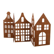 Clayre &amp; Eef | Decoratie Huisjes Bruin 45x1x21 cm | 6Y6091