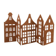 Clayre &amp; Eef | Decoratie Huisjes Bruin 45x1x21 cm | 6Y6091