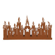 Clayre &amp; Eef | Theelichthouder Kerst Bruin 36x9x18 cm | 6Y6098