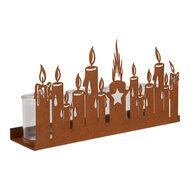Clayre &amp; Eef | Theelichthouder Kerst Bruin 36x9x18 cm | 6Y6098