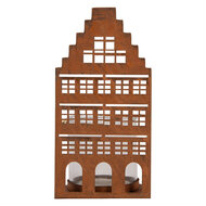 Clayre &amp; Eef | Theelichthouder Huis Bruin 10x10x20 cm | 6Y6124