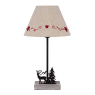 Clayre &amp; Eef | Tafellamp Bruin Beige 25x25x45 cm E27/max 1x40W | 6LMC0119