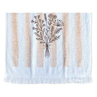 Clayre &amp; Eef | Gastendoekje Wit Beige 40x66 cm | CT042