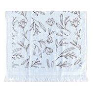 Clayre &amp; Eef | Gastendoekje Wit Groen 40x66 cm | CT043