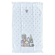 Clayre &amp; Eef | Gastendoekje Wit Roze 40x66 cm | CTHHS