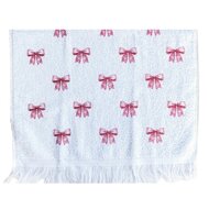 Clayre &amp; Eef | Gastendoekje Wit Roze 40x66 cm | CT040