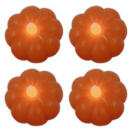 Clayre &amp; Eef | Kaars met LED Oranje set van 4 &oslash; 5x5x4 cm | 6CA0013