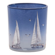 Clayre &amp; Eef | Waxinelichthouder Blauw &oslash; 7x8 cm | 6GL5375