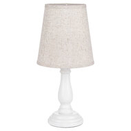 Clayre &amp; Eef | Tafellamp Wit Beige 13x13x32 cm E14/max 1x40W | 6LMC0120