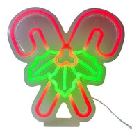 Clayre &amp; Eef | Wandlamp neon Rood Groen 25x2x25 cm | 6LMN0003