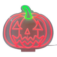 Clayre &amp; Eef | Wandlamp neon Oranje 26x2x25 cm | 6LMN0004